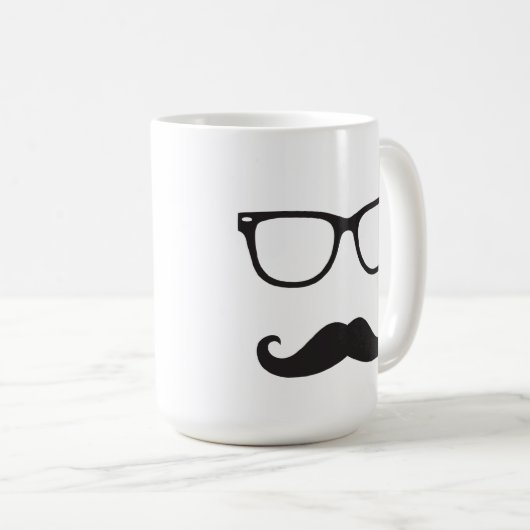 Lunettes et tasse de moustache (Devant droit)
