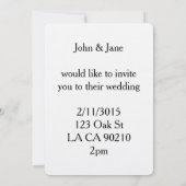 lunettes geeky bleu geek invitations de mariage (Dos)