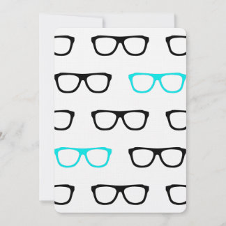 lunettes geeky bleu geek invitations de mariage