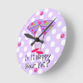 Lunettes Martini Happy Hour Horloge murale (Angle)