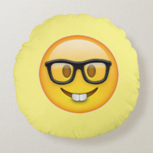 Lunettes nerd pour garçon Emoji Coussin rond
