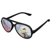 LUNETTES Patriotiques - Drapeau US & Aigle Bald (Angle)