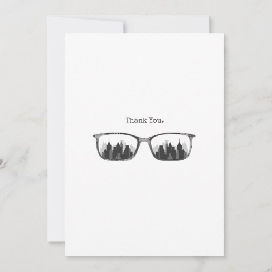 Lunettes personnalisables et carte de vœux de vill (Devant)
