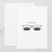 Lunettes personnalisables et carte de vœux de vill (Devant / Derrière)
