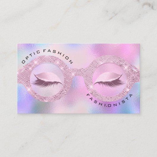 Lunettes rose Holographe Optique Carte de Rendez-v (Devant)