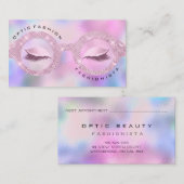 Lunettes rose Holographe Optique Carte de Rendez-v (Devant / Derrière)