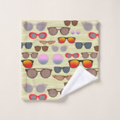 Lunettes sur la plage (Gant de toilette)