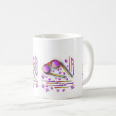 Lunettes violettes café Mug (Devant droit)