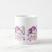 Lunettes violettes café Mug (Centre)