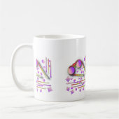 Lunettes violettes café Mug (Gauche)