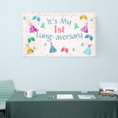 Lung-aversary Party Roze Streep Custom Spandoek (Beurs)