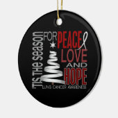 Lung Cancer 1 Ornaments Keramisch Ornament (Links)