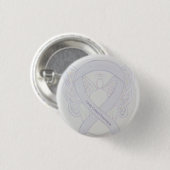 Lung Cancer Awareness Angel Pearl Ribbon Button (Voorkant /achterkant)