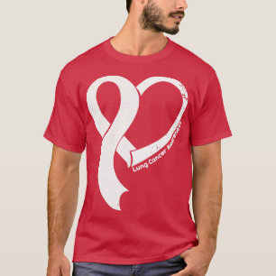 Lung Cancer Awareness Hope Love Heart Ribbon Happy T-shirt