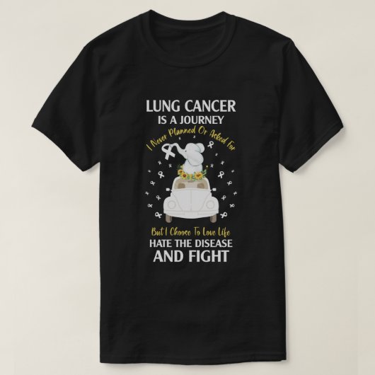 Lung Cancer Awareness is een reis T-shirt (Design voorkant)
