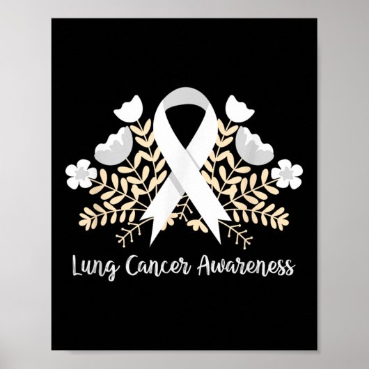 Lung Cancer Awareness Lint Longkanker Poster (Voorkant)