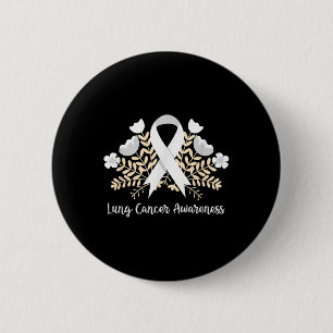 Lung Cancer Awareness Lint Longkanker Ronde Button 5,7 Cm