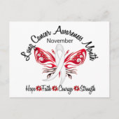 Lung Cancer Awareness Maand Vlinder 3.2 Briefkaart (Voorkant)
