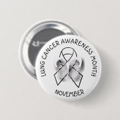Lung Cancer Awareness MOnth November Button (Voorkant /achterkant)