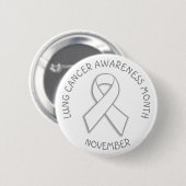 Lung Cancer Awareness MOnth November Button (Voorkant /achterkant)