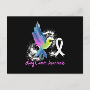 Lung Cancer Awareness Pearl Ribbon Aankondigingskaart