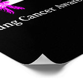 Lung Cancer Awareness Pearl Ribbon Poster (Hoek)