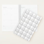 Lung Cancer Awareness Plaid Planner, White Ribbon (Devant avec enveloppe)