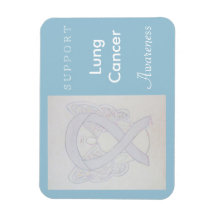 Lung Cancer Awareness Ribbon Angel Custom Magnet