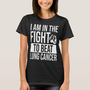 Lung Cancer Awareness Ribbon Beat Disease Warrior T-shirt