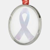 Lung Cancer Awareness Ribbon Metalen Ornament (Links)