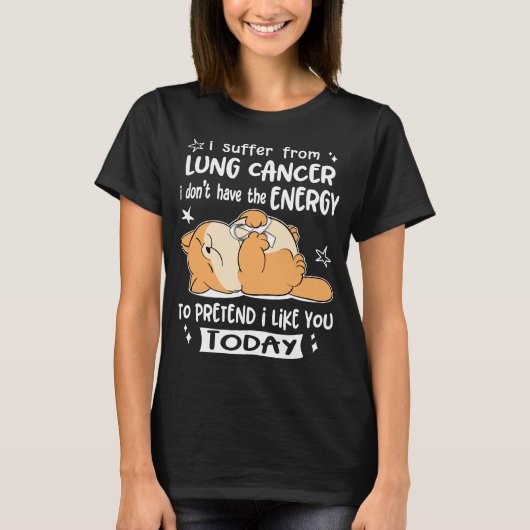 Lung Cancer Awareness Ribbon Support Giften T-shirt (Voorkant)