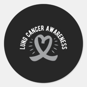 Lung Cancer Awareness Ronde Sticker