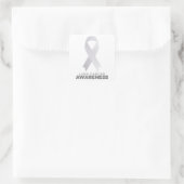 Lung Cancer Awareness Vierkante Sticker (Tas)