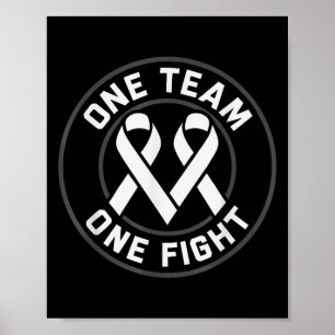 Lung Cancer Awareness White Ribbon Warrior Adem Poster