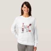 Lung Cancer Butterfly 2 Ik win T-shirt (Voorkant volledig)