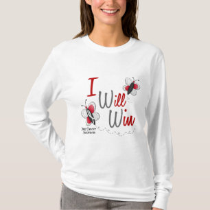 Lung Cancer Butterfly 2 Ik win T-shirt