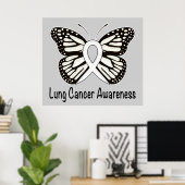 Lung Cancer Butterfly Awareness Poster (Thuiskantoor)