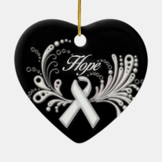 Lung Cancer Hope Ornament (Achterkant)