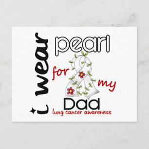 Lung Cancer I DRAAG PEARL VOOR MIJN DAD 43 Briefkaart