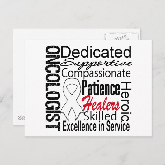 Lung Cancer Oncoloog Collage Briefkaart (Voorkant / Achterkant)