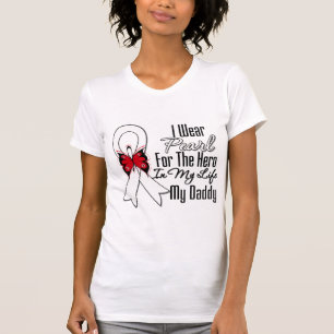Lung Cancer Ribbon Hero Mijn papa T-shirt