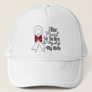 Lung Cancer Ribbon Hero My Wife Trucker Pet