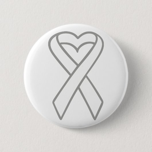 Lung Cancer Ribbon Ronde Button 5,7 Cm (Voorkant)