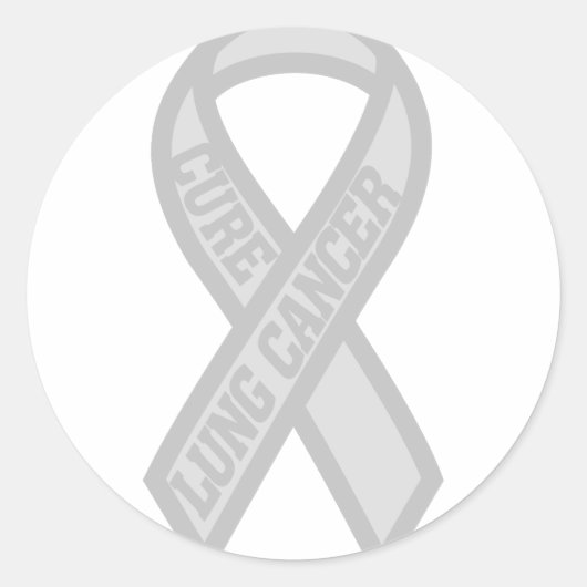 Lung Cancer Ronde Sticker (Voorkant)