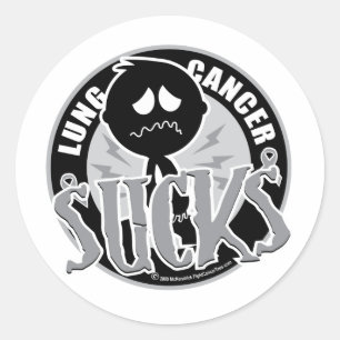 Lung Cancer Sucks Ronde Sticker
