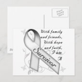 Lung Cancer Survivor Briefkaart (Voorkant / Achterkant)
