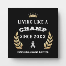  Lung Cancer Survivor laurel bladeren