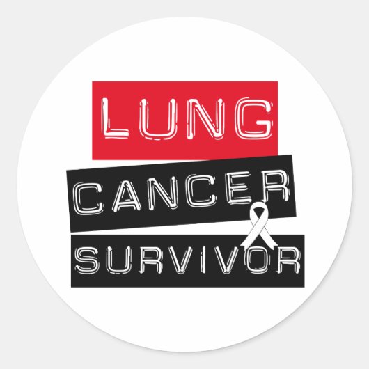 Lung Cancer Survivor Ronde Sticker (Voorkant)