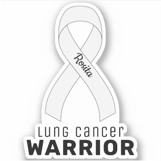 Lung Cancer Vinyl Sticker (Voorkant)