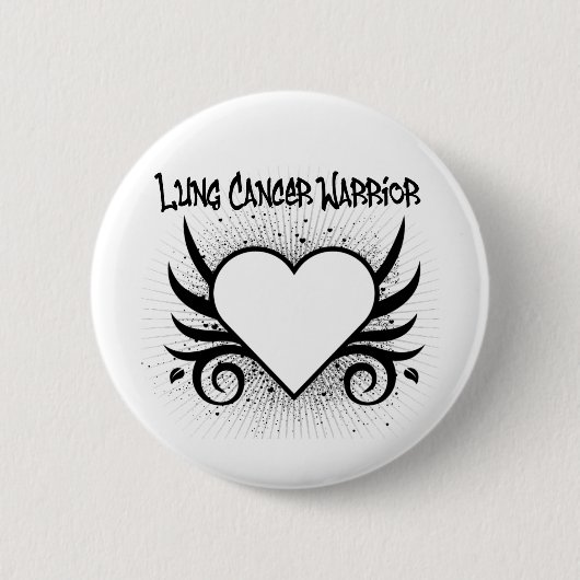 Lung Cancer Warrior Ronde Button 5,7 Cm (Voorkant)